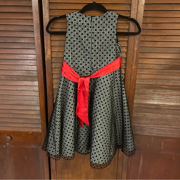 Samantha Says Black Gingham Dress with Red Bow - Picture 8 of 13